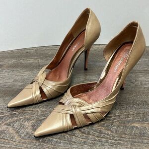 Bronx Women’s Pointed Toe Copper Wrapped Leather Heels Size EU 38 US 7.5